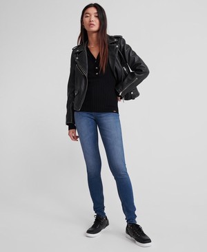 Superdry Sophia Skinny Női Farmer Kék | HEUCQ6381